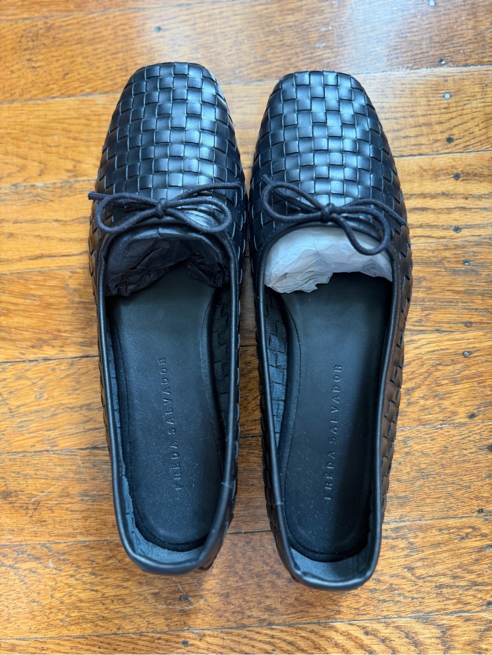 FREDA SALVADOR Jada Square Toe Ballet Flats - Black - size 9 - Picture 3 of 6
